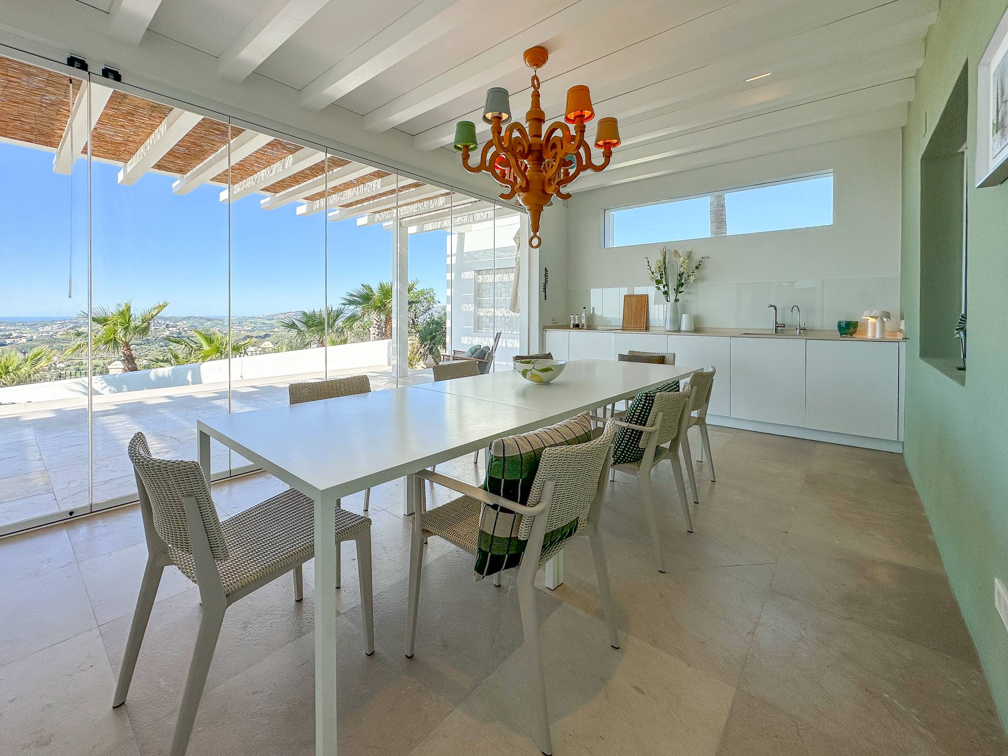 Outdoor kitchen with views